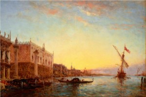Place Saint Marc, Le Départ De La Gondole by Felix ZIEM
