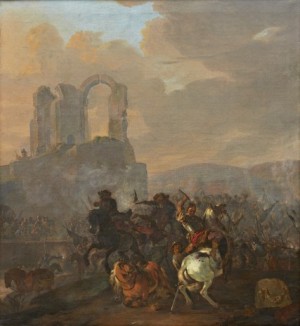Kavalleriscen Framför Ruin by Hermann VAN LIN