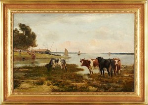 Kor I Kustlandskap by Alfred ELIAS - auction artwork with signature