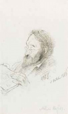 Arthur Hughes Reading by William Bell SCOTT