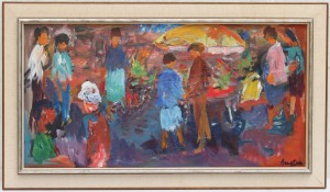 Marknad by Bengt Olle ‘Bentolle’ OLDINGER - auction artwork with signature