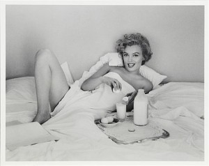 Marilyn Monroe Having Breakfast In Bed by André De DIENES