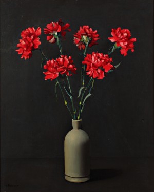 Les Oeillets by Georges ROHNER - auction artwork with signature
