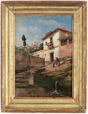 Spanskt Bymotiv by Antonio Rocchetti TORRES - auction artwork with signature