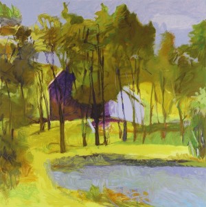 Barn Above The Pond by Wolf KAHN
