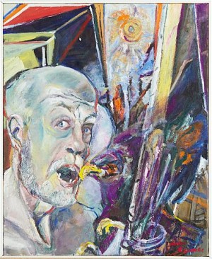 Fågel Och Manshuvud by Anders LILJEDAHL - auction artwork with signature