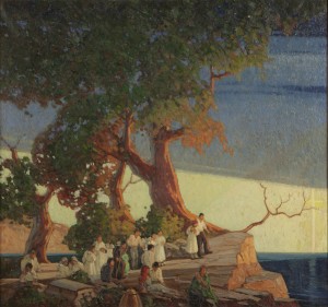 ''end Of The Road'', Figural Group By The Coast by Frederick Milton GRANT
