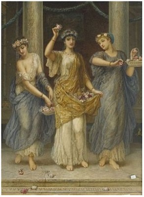 Tre Gracer by Augustus Jules BOUVIER - auction artwork with signature