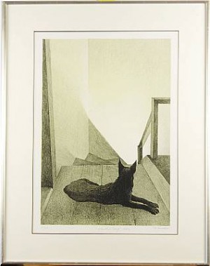 Startled Dog by Thomas De Vany FORRESTALL - auction artwork with signature