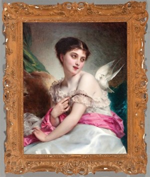 Portrait Of An Innocent Beauty by Adolphe Étienne PIOT
