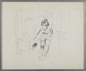 Interiör Med Flicka by Jules PASCIN