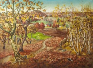 Landscape With Farm by Molly LUCE - auction artwork with signature