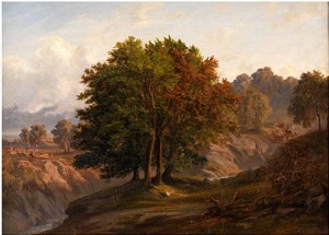 Hügelige Landschaft Mit Zentraler Baumgruppe by Bernhard FRIES