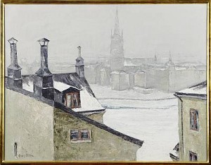 Vinterutsikt-söders Höjder Mot Gamla Stan by Olof ARÉN