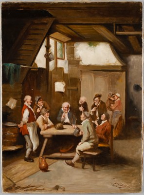 Kroginteriör by Hans WINTER - auction artwork with signature