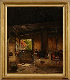 Köksinteriör Med öppen Eldad Spis by Anders MONTAN