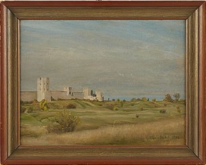 Dimmorna Sveper In - Visby Ringbur by Gunnar ROMDAHL - auction artwork with signature