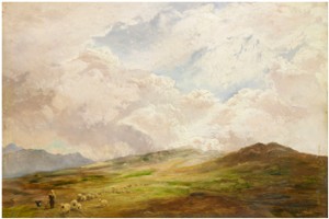 Herde Med Sin Hjord På Höglandet by Benjamin William LEADER