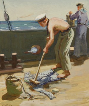 Laundering The Uniform (telnyashka), (from The Series Nahimovtsy), by Solomon Samsonovich BOIM