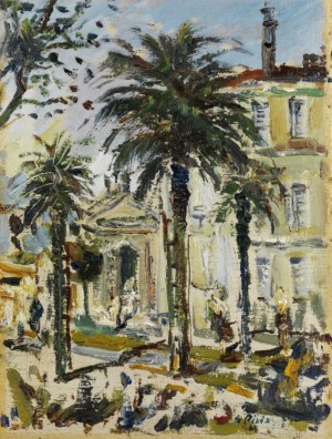 Italienische Stadtlandschaft Mit Blick Auf Das Portal Einer Barocken Kirche Im Strassenverlauf by Filippo De PISIS