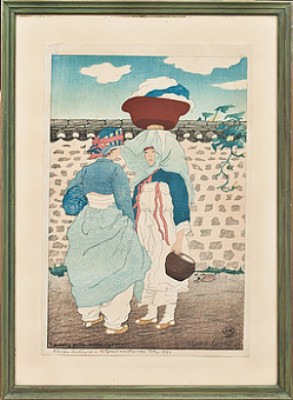 A Morning Gossip. Hamheung, Korea by Elizabeth KEITH