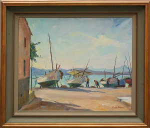Hamnmotiv by Pascual ROCH MINUÉ - auction artwork with signature