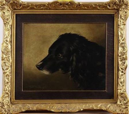 Hundporträtt by G. W. MILLER - auction artwork with signature