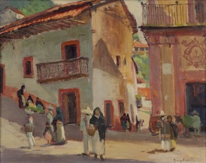 Southwestern Street Scene by Orrin Augustine WHITE