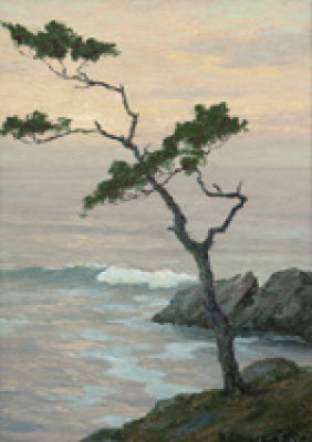 The Lone Cypress by Roi Clarkson COLMAN - auction artwork with signature