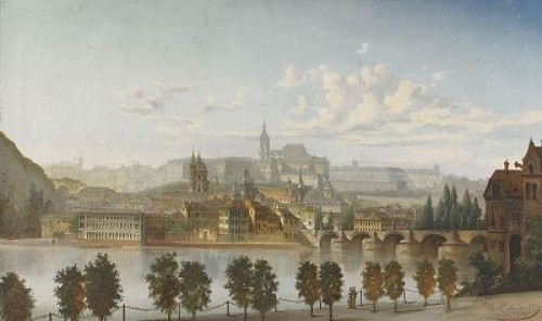 Veduta över Wien by M.f. JANOWITZKY - auction artwork with signature