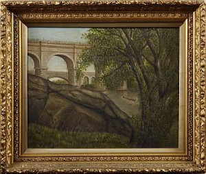 Stadsbild Med Vattendrag by G. BREMBERG - auction artwork with signature