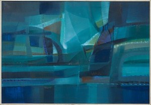 Blå Komposition by Tapio SOUKKA - auction artwork with signature