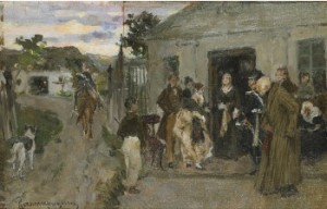 The Farewell by Afanasiy Prokofievich RASMARYTZIN - auction artwork with signature