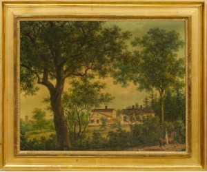 Vy över Hvilan Och Det Götiska Tornet, Drottningholm by Johan Fredrik JULIN