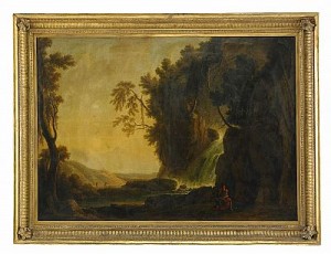 Pastoralt Landskap Med Profet I Förgrunden by Caspar WOLF