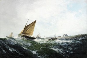 Marinmotiv by George KNIGHT - auction artwork with signature