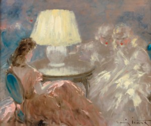 Sous La Lampe by Louis ICART