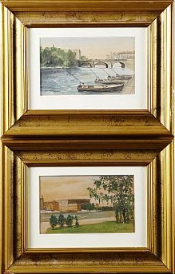 (2) Stockholmsmotiv by Erik NORDSTRÖM - auction artwork with signature