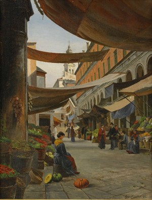 Fruktmarknad, Lugano by August FISCHER