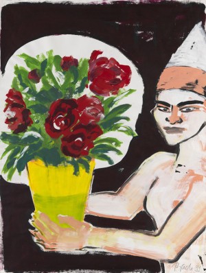Frau Mit Blumenstrauß by Elvira BACH
