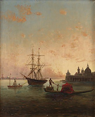 Venetianskt Motiv by Amédée ROSIER - auction artwork with signature