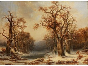 Winterlandschaft by Carl WÜLFING - auction artwork with signature