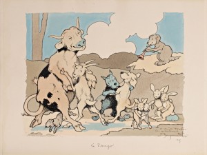 Le Tango by Benjamin RABIER - auction artwork with signature