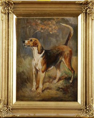 Stövare by Cuthbert BRADLEY - auction artwork with signature