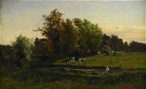 Gårdsidyll Med Betande Boskap by Heinrich ‘Henri’ GOGARTEN