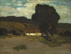 Farmhouse Under The Shade Of An Oak Tree by Julian Walbridge RIX