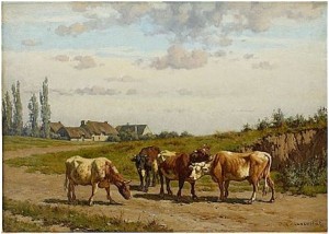 Landskap Med Kor by Jacques Raymond BRASCASSAT