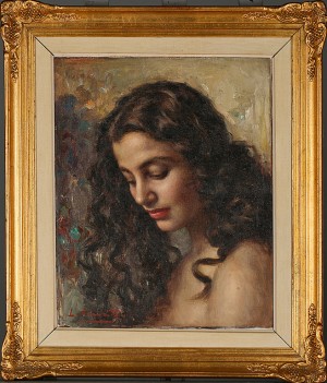 Kvinnoporträtt by Luigi AMATO