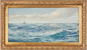 Böljande Hav Med Fartyg by John SAMPSON - auction artwork with signature