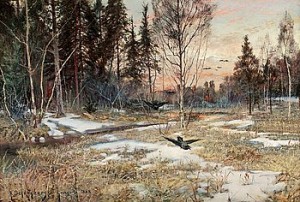 Vårlandskap, Grangärde by Anshelm SCHULTZBERG